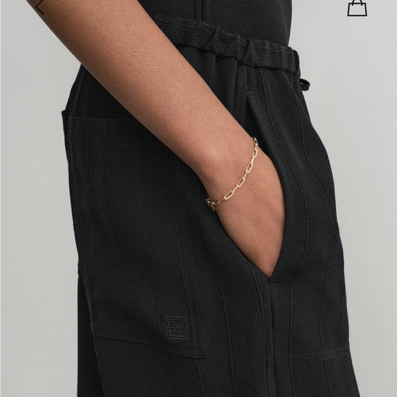 {Toteme} Woven Stripe Drawstring Trousers - Picture 4 of 9